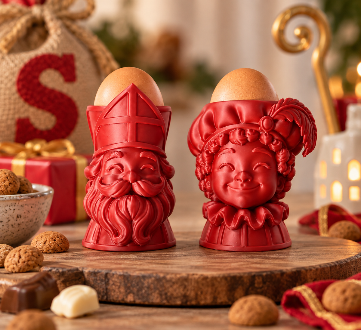 Sinterklaas eierdopjes, Sint & Piet