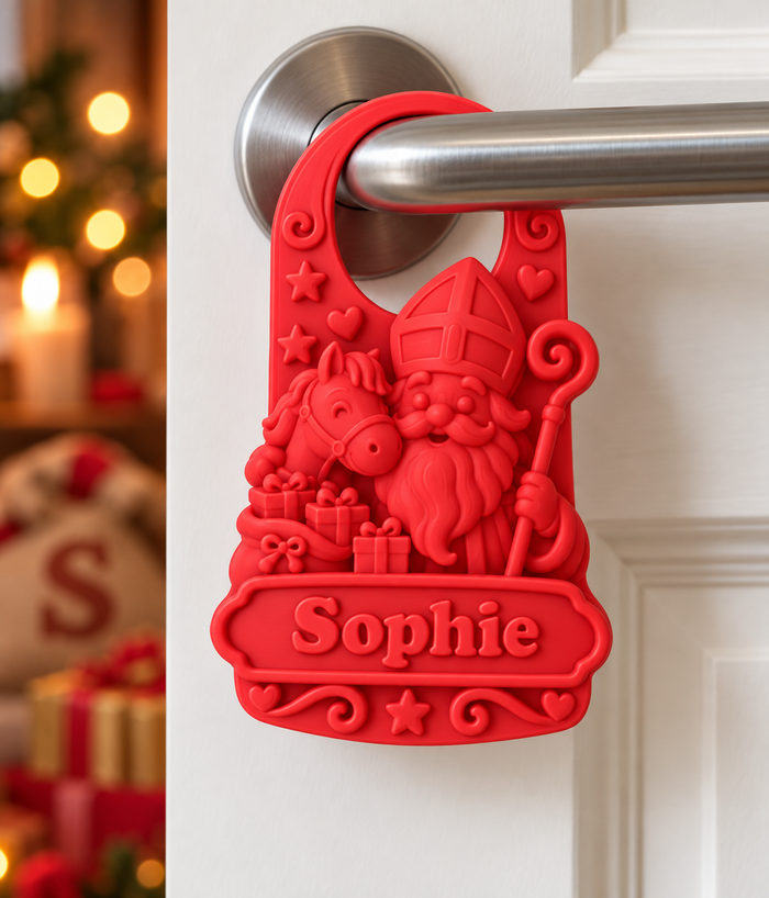 Gepersonaliseerde Sinterklaas deurhanger met naam