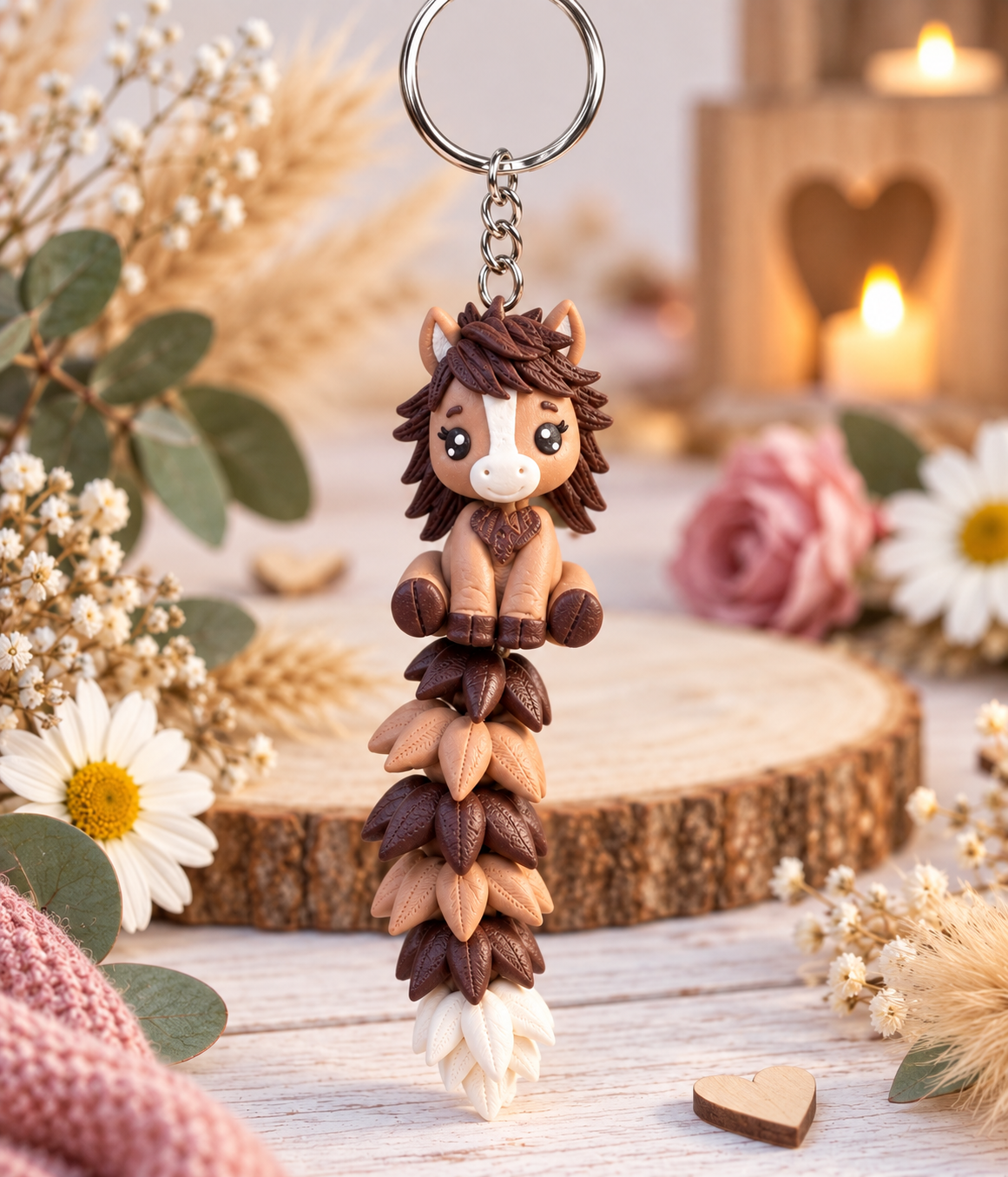 Paarden sleutelhanger